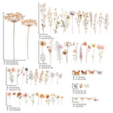 Boho Wild Flower Wall Stickers