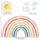 DECOWALL Extra Large Watercolour Rainbows and Quotes Wall Stickers (FH4-2432)