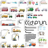Vehicles and Roads Wall Stickers