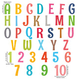 Uppercase Alphabet and Numbers Wall Stickers