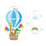 Animals in Hot Air Balloons Wall Stickers