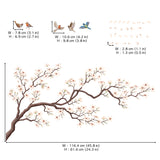 White cherry blossom branch Wall Stickers