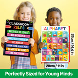 18 Peel & Stick Educational Posters for Classroom & Nursery