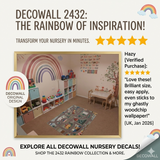 DECOWALL Extra Large Watercolour Rainbows and Quotes Wall Stickers (FH4-2432)