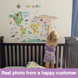 Animal World Map Wall Stickers (SG2-1615S)