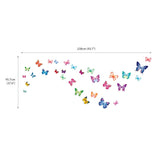 30 Vibrant Butterflies Wall Stickers