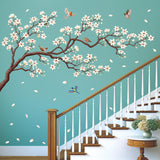 Oriental Flower Tree Wall Stickers