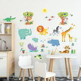 Happy Jungle Animals Wall Stickers