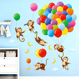 Balloons and Monkeys Wall Stickers