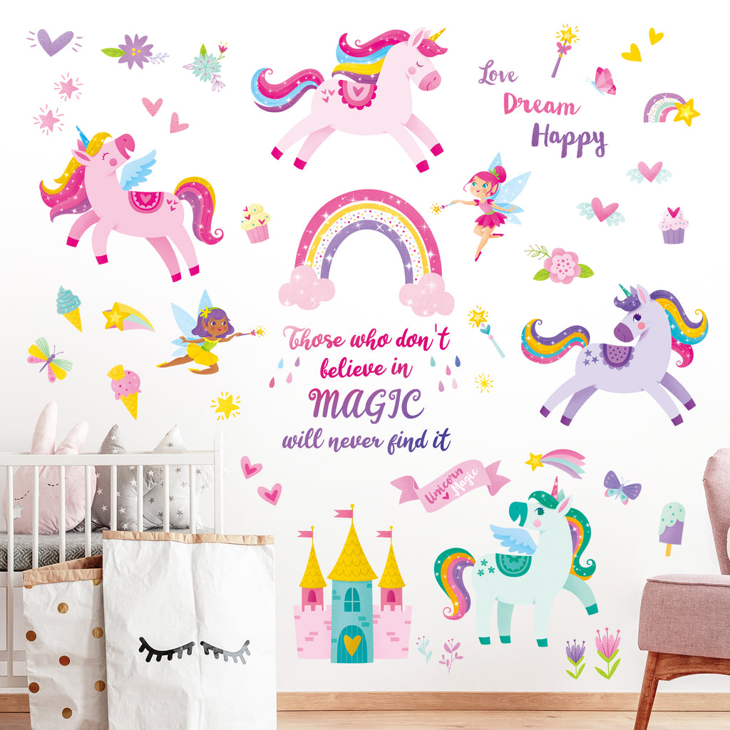 Unicorns and Fairies Wall Stickers