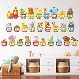 Animal Alphabet Train Wall Stickers