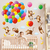 Balloons and Monkeys Wall Stickers