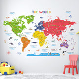 World Map Wall Stickers