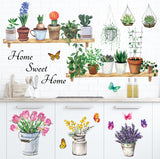 Flower Pots Wall Stickers