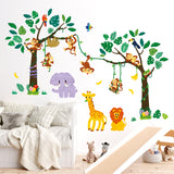 Jungle Animals and Tree Wall Stickers