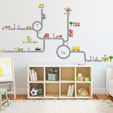 The Road and Cars Nursery Kids Wall Stickers For Boys(M)