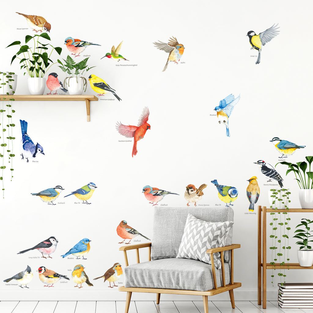 25 Little Birds Wall Stickers(Small)