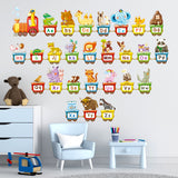 Animal Alphabet Train Wall Stickers