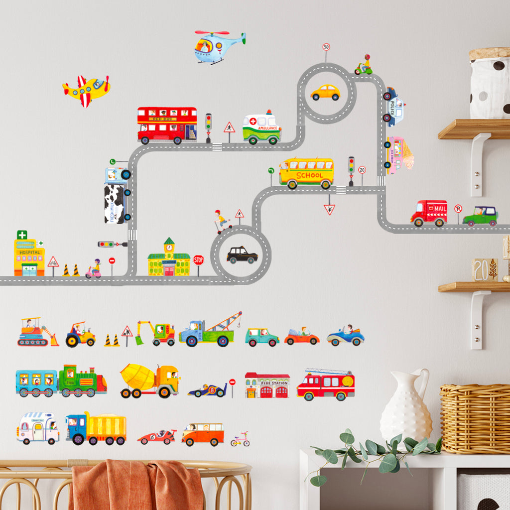The Road and Transports Wall Stickers