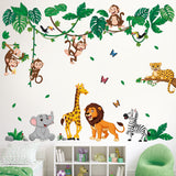 Jungle Animal Cartoon Wall Stickers