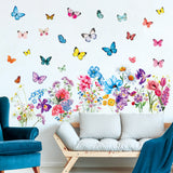 Flowers and Butterflies Wall Stickers