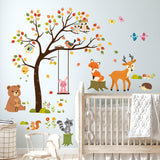 Tree and Animals Wall Stickers