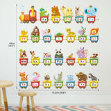 Animal Alphabet Train Wall Stickers