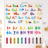 Animal Alphabet Numbers Colour Wall Stickers