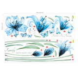 X-ray Blue Flowers Wall Stickers