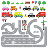10 Transports & Roads Nursery Wall Stickers For Boys - DECOWALL