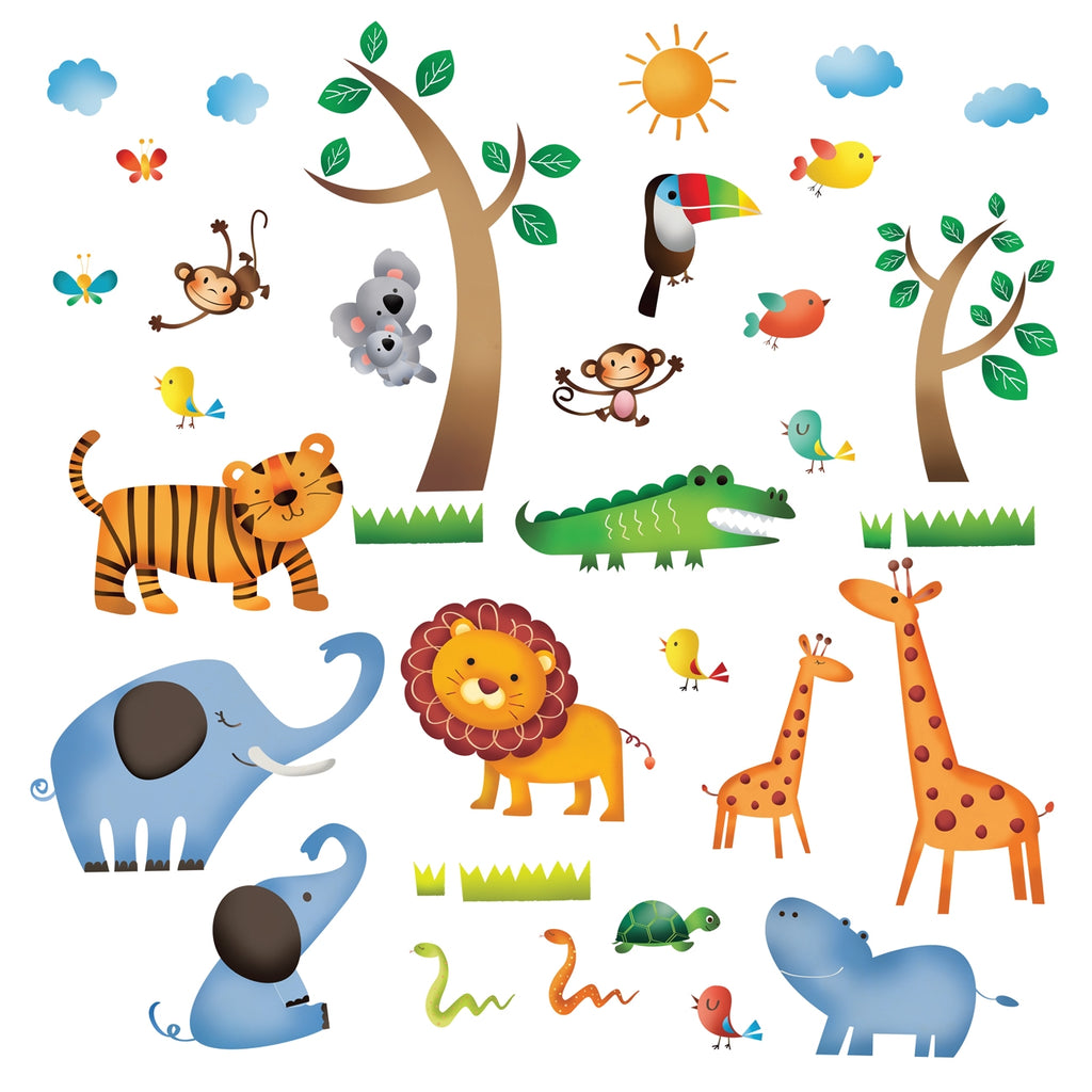 Wild Jungle Animals Wall Stickers