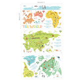 Colourful World Map Nursery Kids Wall Stickers
