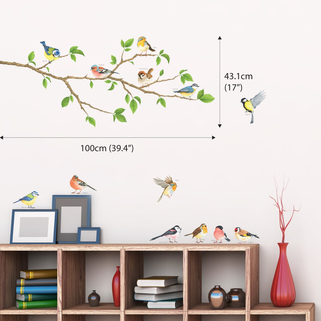 Garden Birds Wall Stickers DECOWALL   1804 Da  2nded Overall 1024x1024 