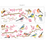 Cherry Blossom & Garden Birds Wall Stickers