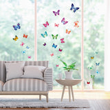 30 Vibrant Butterflies Wall Stickers