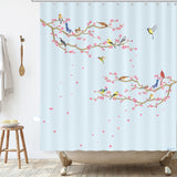 Birds and Cherry Blossoms Shower Curtain set