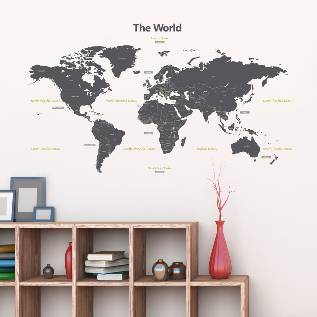 The World Wall Stickers_Grey