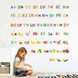 Colourful Animal and Vegetable Alphabet Wall Stickers (Small)