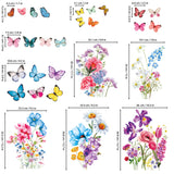 Flowers and Butterflies Wall Stickers