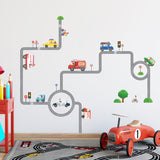 Vehicles on The Roads Wall Stickers