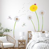 Dandelion Flower and Seeds Wall Stickers