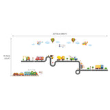 Construction Transportation on the Road Wall Stickers