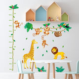Jungle Animals Height Chart Wall Stickers