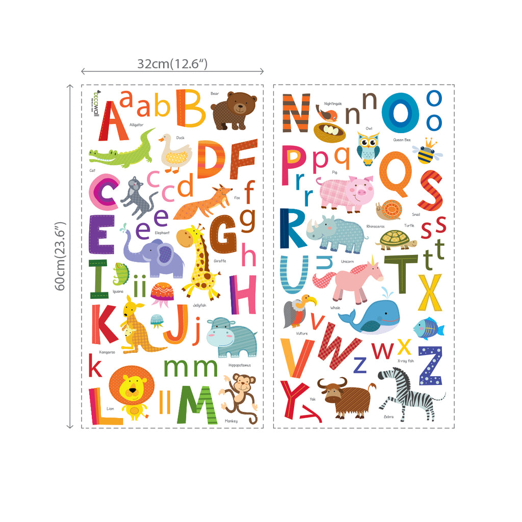 Animal Alphabet Wall Stickers