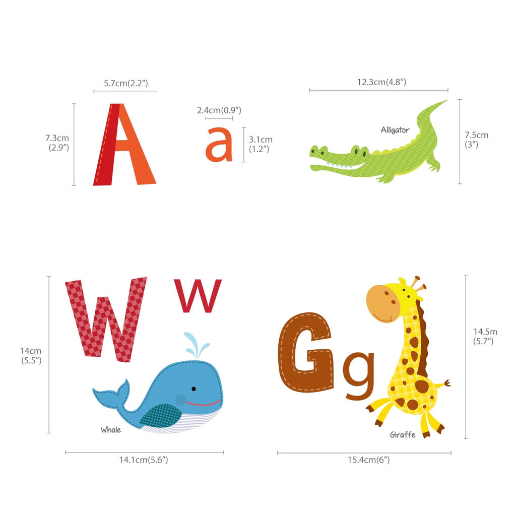 Animal Alphabet Wall Stickers