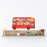 Double Decker Bus with Animals Wall Stickers