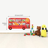 Double Decker Bus with Animals Wall Stickers