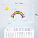 Rainbow and Clouds Wall Stickers