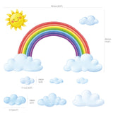 Rainbow and Clouds Wall Stickers