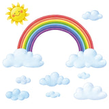 Rainbow and Clouds Wall Stickers
